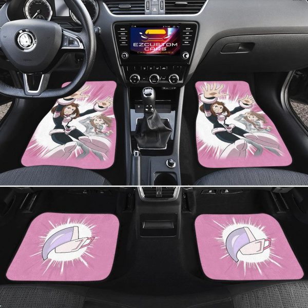 uraraka ochaco mha my hero academia anime car floor mats car accessories ftqdn