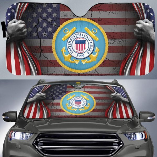 U.S. Coast Guard Army Car Sun Shade Army Car Accessories