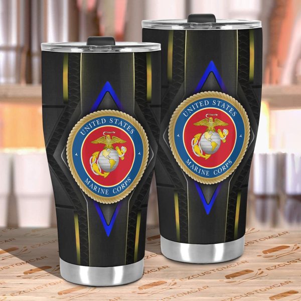 us marine corps tumbler travel mug mlood