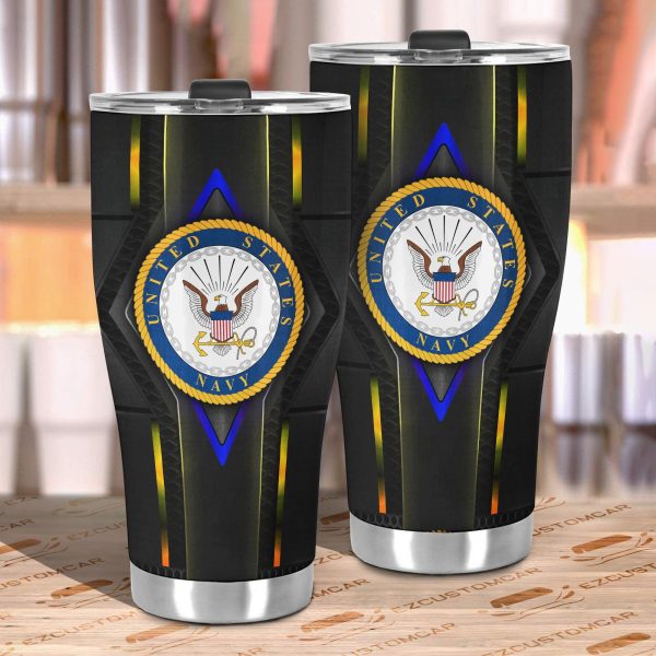 us navy army tumbler cup car accessories zd6pv