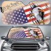 USA Eagle Flag Car Sun Shade for Suv, Truck