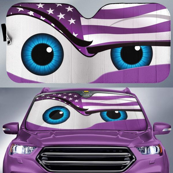 usa flag eyes cartoon custom car windshield sunshades suhcu