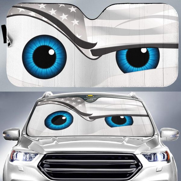 usa flag eyes cartoon custom car windshield sunshades xwjpl