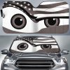 USA flag Eyes Cartoon Gray Funny Car Windshield Sun Shade