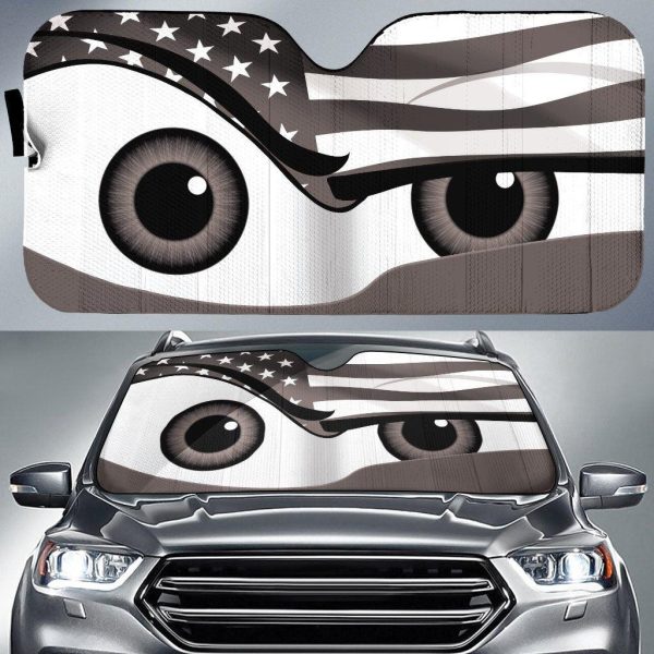 USA flag Eyes Cartoon Custom Car Windshield Sunshades