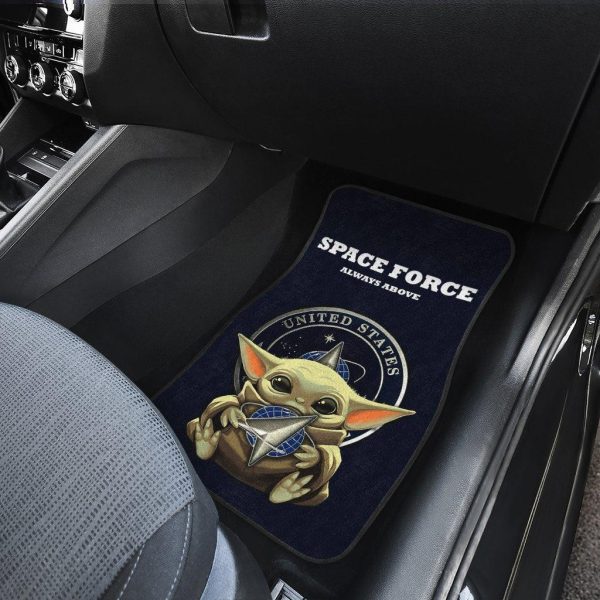 ussf car floor mats baby yoda us space force eysr1