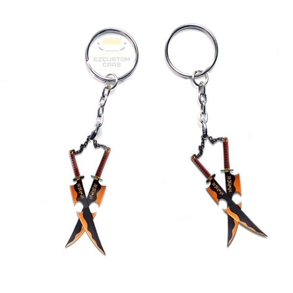 uzui tengen car accessories custom anime demon slayer swords keychains kozzu