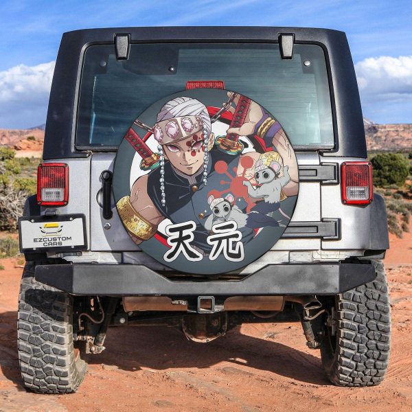 Uzui Tengen Spare Tire Cover Demon Slayer Anime Custom Car Accessories
