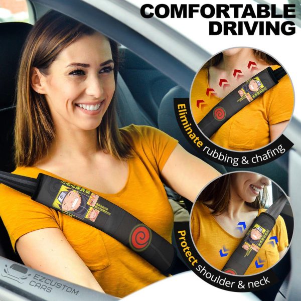 Uzumaki Naruto x Sasuke Anime Car Naruto Seat Belt Covers Anime Car Accessories