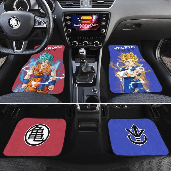 Vegeta and Son Goku Car Floor Mats Custom Anime Dragon Ball Z Car Accessories 2 vegeta and son goku car floor mats custom anime dragon ball z car accessories djgug
