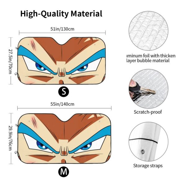 vegeta saiyan blue car sunshade anime dbz car accessories maxgw