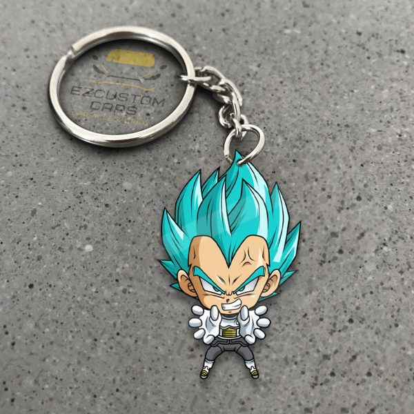 Vegeta Super Saiyan Keychains Custom Anime Dragon Ball Car Accessories