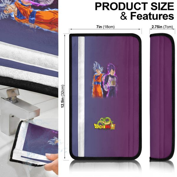 vegeta ultra ego and goku ultra instinct master seat belt covers dragon ball anime car accessories n3xxx