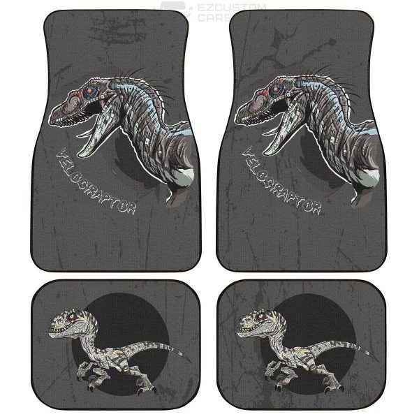 velociraptor car floor mats custom dinosaur car accessories 2tdt1