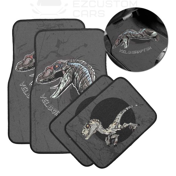 Velociraptor Car Floor Mats Custom Dinosaur Car Accessories