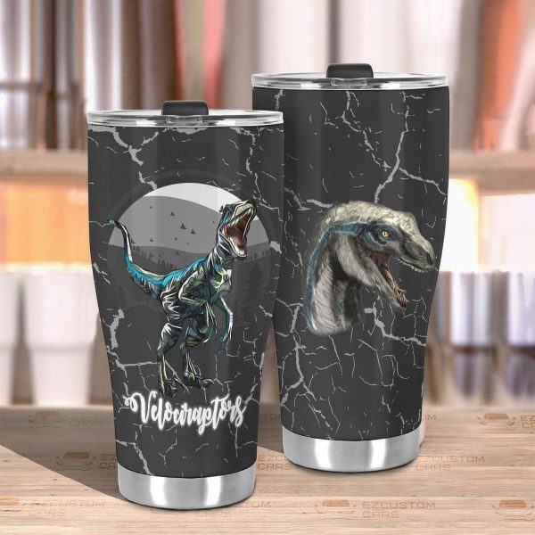 velociraptor car tumbler cup custom dinosaur car accessories amkqz