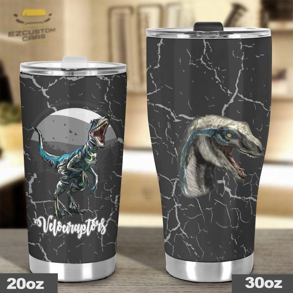 velociraptor car tumbler cup custom dinosaur car accessories lhfgi