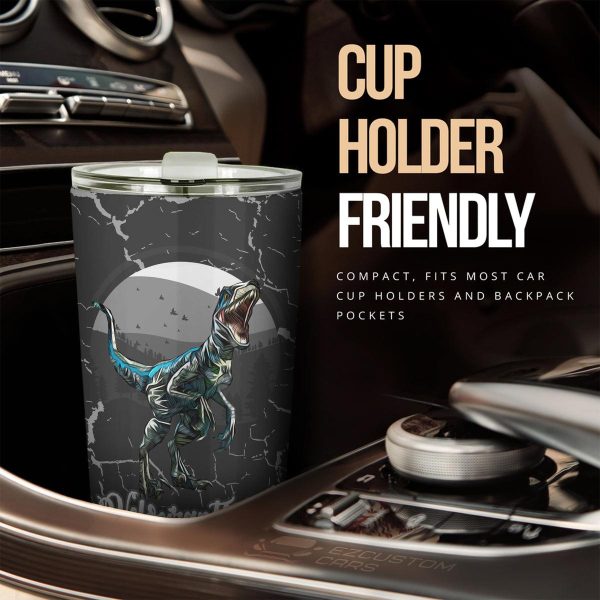 velociraptor car tumbler cup custom dinosaur car accessories rjnmy