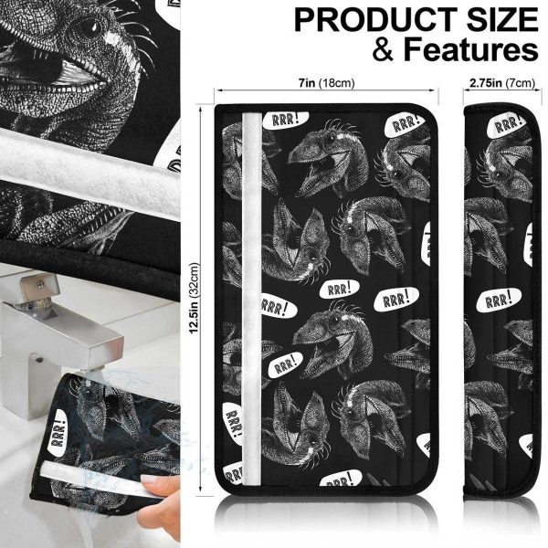 velociraptor dinosaur seat belt covers hjybt