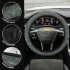 Velociraptor Pattern Anime Steering Wheel Cover Custom Dinosaur Car Accessories