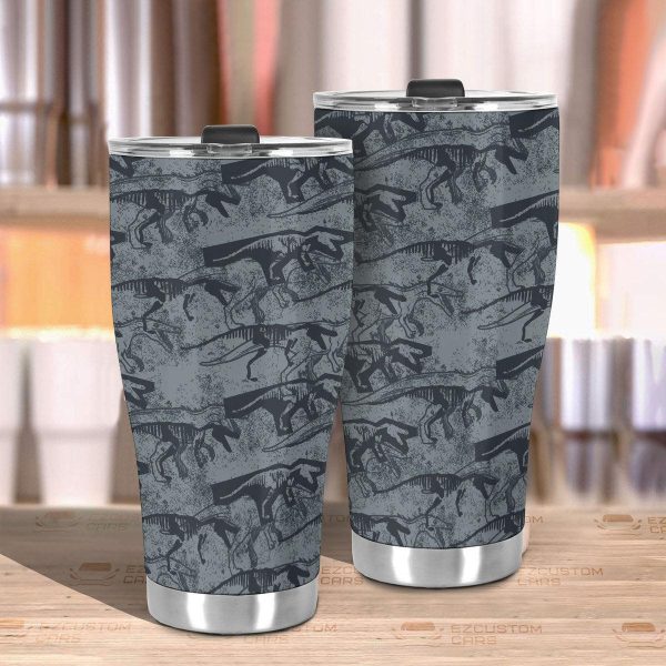 velociraptor pattern car tumbler cup custom dinosaur car accessories h0uex