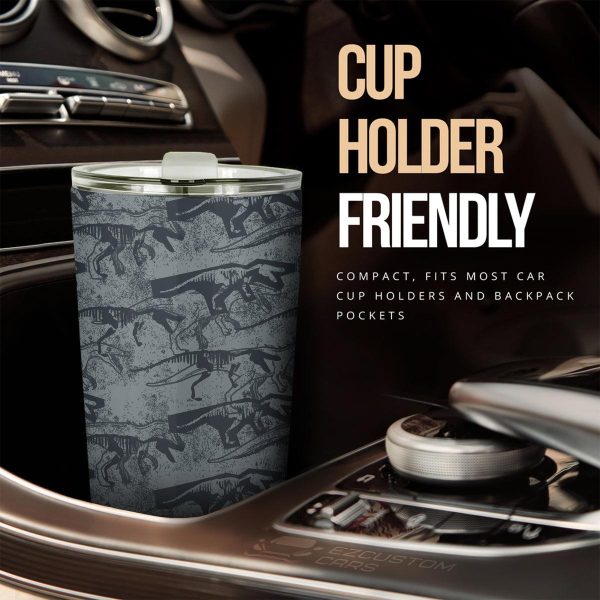 velociraptor pattern car tumbler cup custom dinosaur car accessories rjgqn