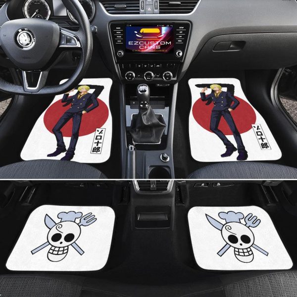 vinsmoke sanji car floor mats custom one piece sanji flag car accessories be4tf