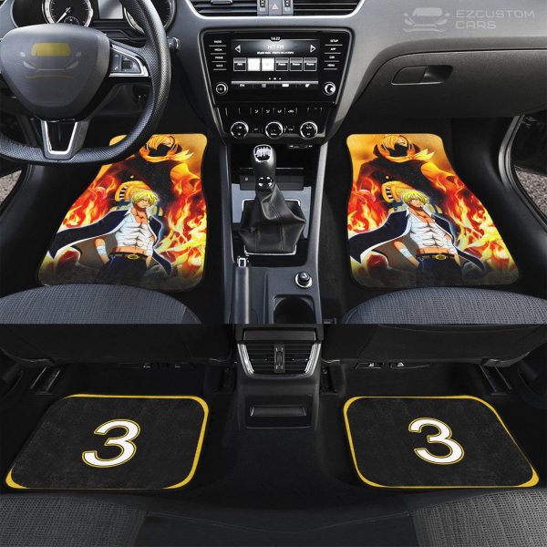 vinsmoke sanji car floor mats one piece anime decor for cars car accessories 8uoij