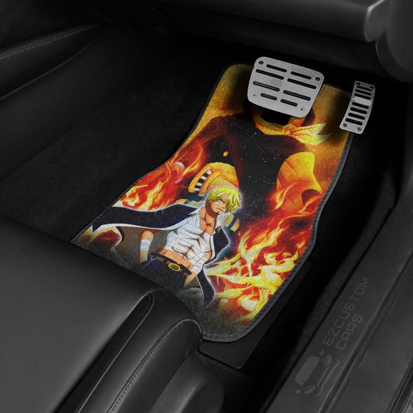 vinsmoke sanji car floor mats one piece anime decor for cars car accessories ec0cm
