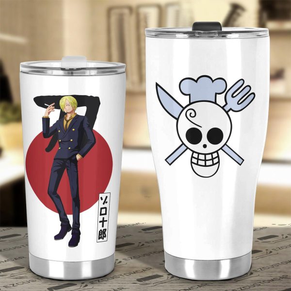 vinsmoke sanji stainless steel tumbler custom one piece sanji flag car accessories jcrvu