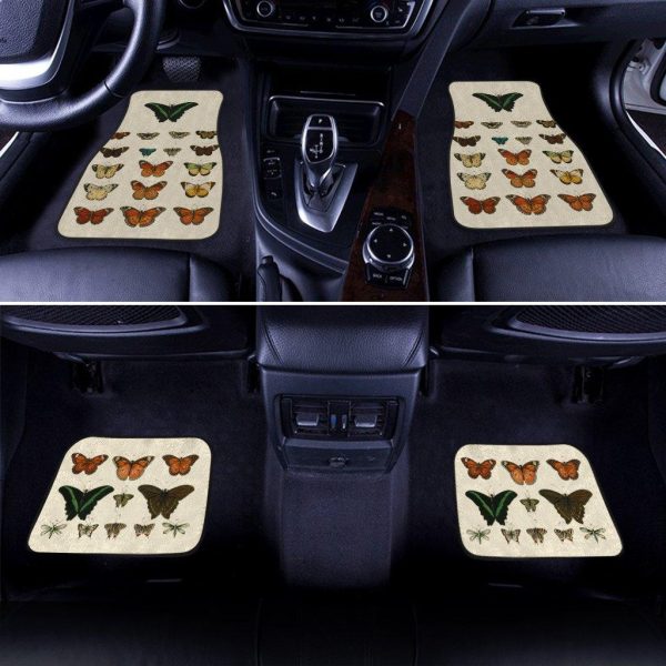 Vintage Butterfly Pattern Car Floor Mats