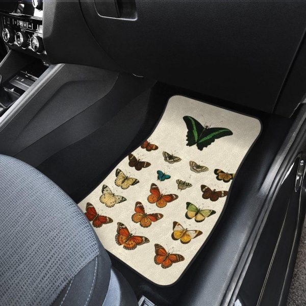 vintage butterfly pattern car floor mats wjkqs