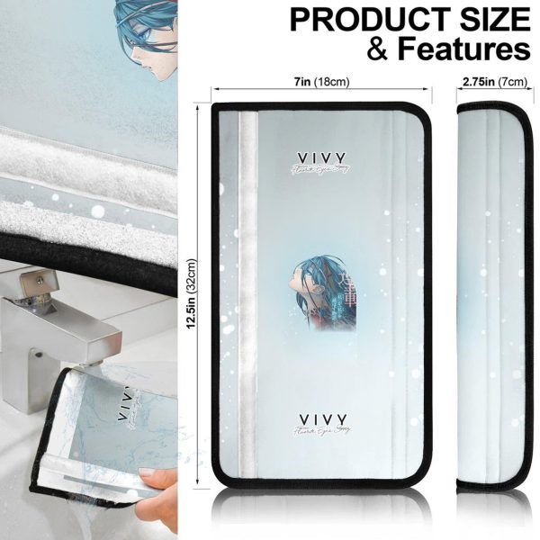 vivy seat belt covers custom vivy fluorite eyes song anime car accessories esths