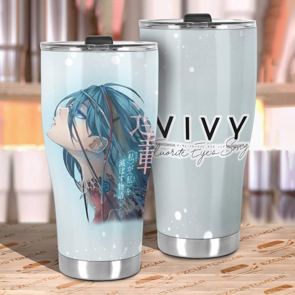 vivy stainless steel tumbler custom vivy fluorite eyes song anime car accessories 04uvd