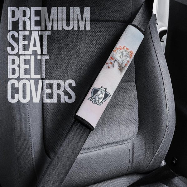 white tiger seat belt covers custom tiger car accessories 3imc5