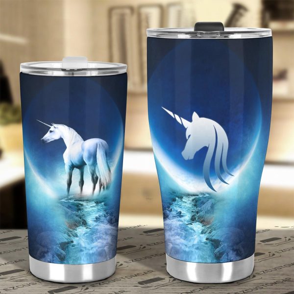 white unicorn car tumbler cup custom unicorn car accessories r9041