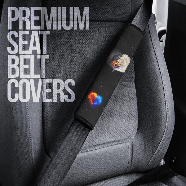 white x black lion seat belt covers custom lion car accessories y9zjn