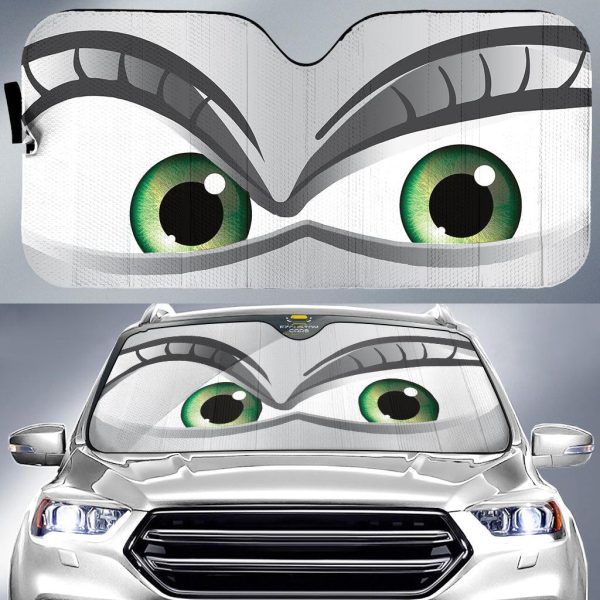 wicked witch cartoon eyes custom car windshield sunshades cgbvo