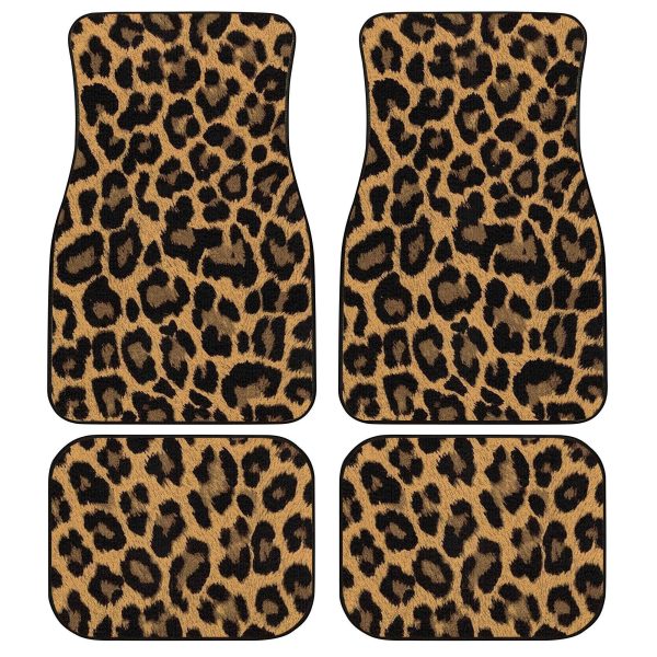 Wild Cheetah Brown Skin Pattern Car Floor Mats