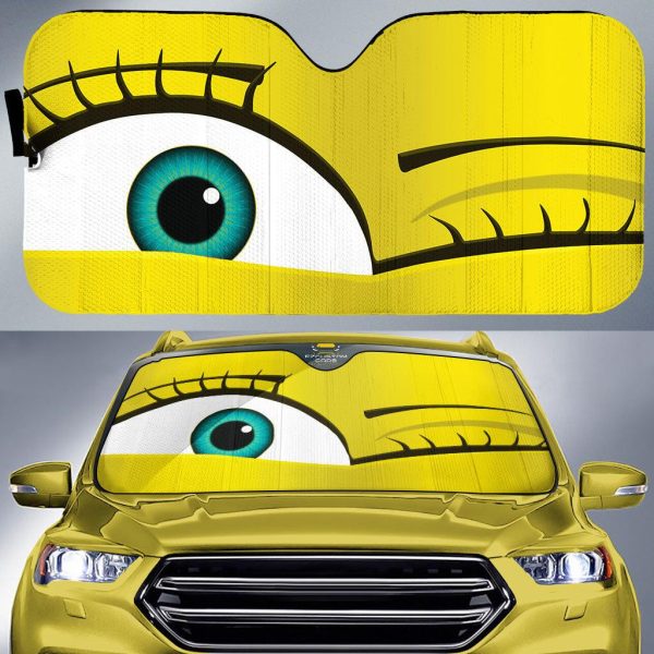 winking eyelashes eyes custom car windshield sunshades 5y852