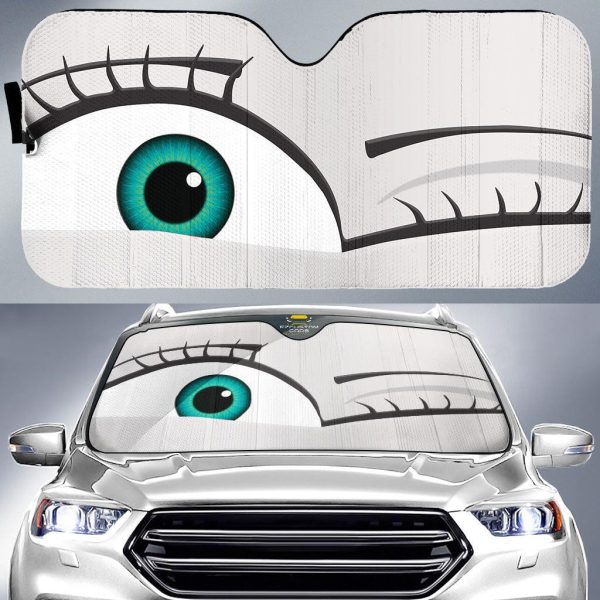 Winking eyeLashes Eyes Custom Car Windshield Sunshades