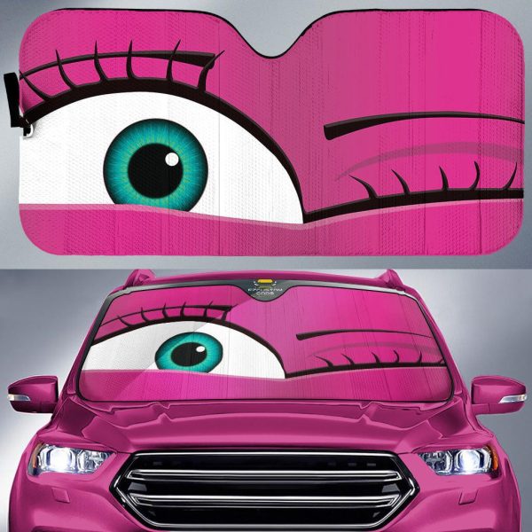 winking eyelashes eyes custom car windshield sunshades kkrph