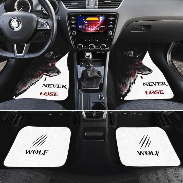wolf car floor mats custom quotes i never lose animal car accessories mzksh