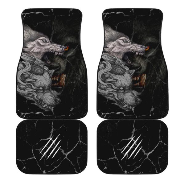 Wolf Car Floor Mats Custom Quotes I Never Lose Animal Car Accessories