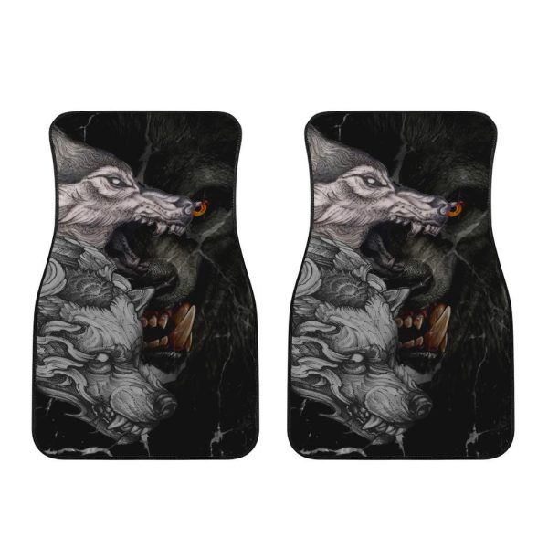 wolf fight car floor mats custom animal car accessories jqowz