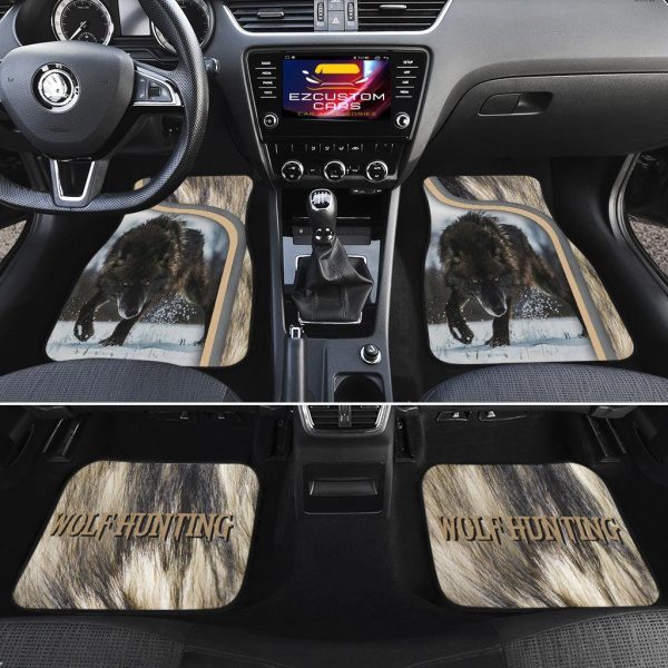 wolf hunting car floor mats custom animal car accessories 6lmsb