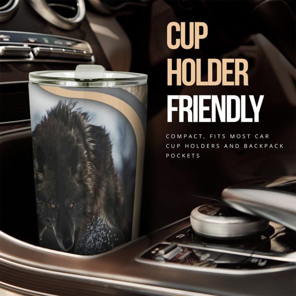 wolf hunting car tumbler cup custom animal car accessories ticjp