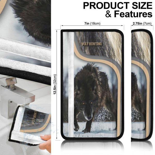 wolf hunting seat belt covers custom animal car accessories mns8m