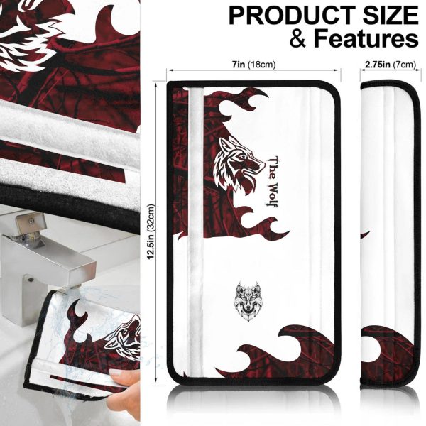 wolf native american seat belt covers custom animal car accessories iu11x
