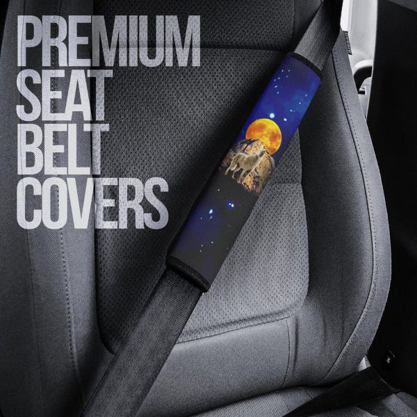 wolf seat belt covers custom cry to the moon animal car accessories lsncj